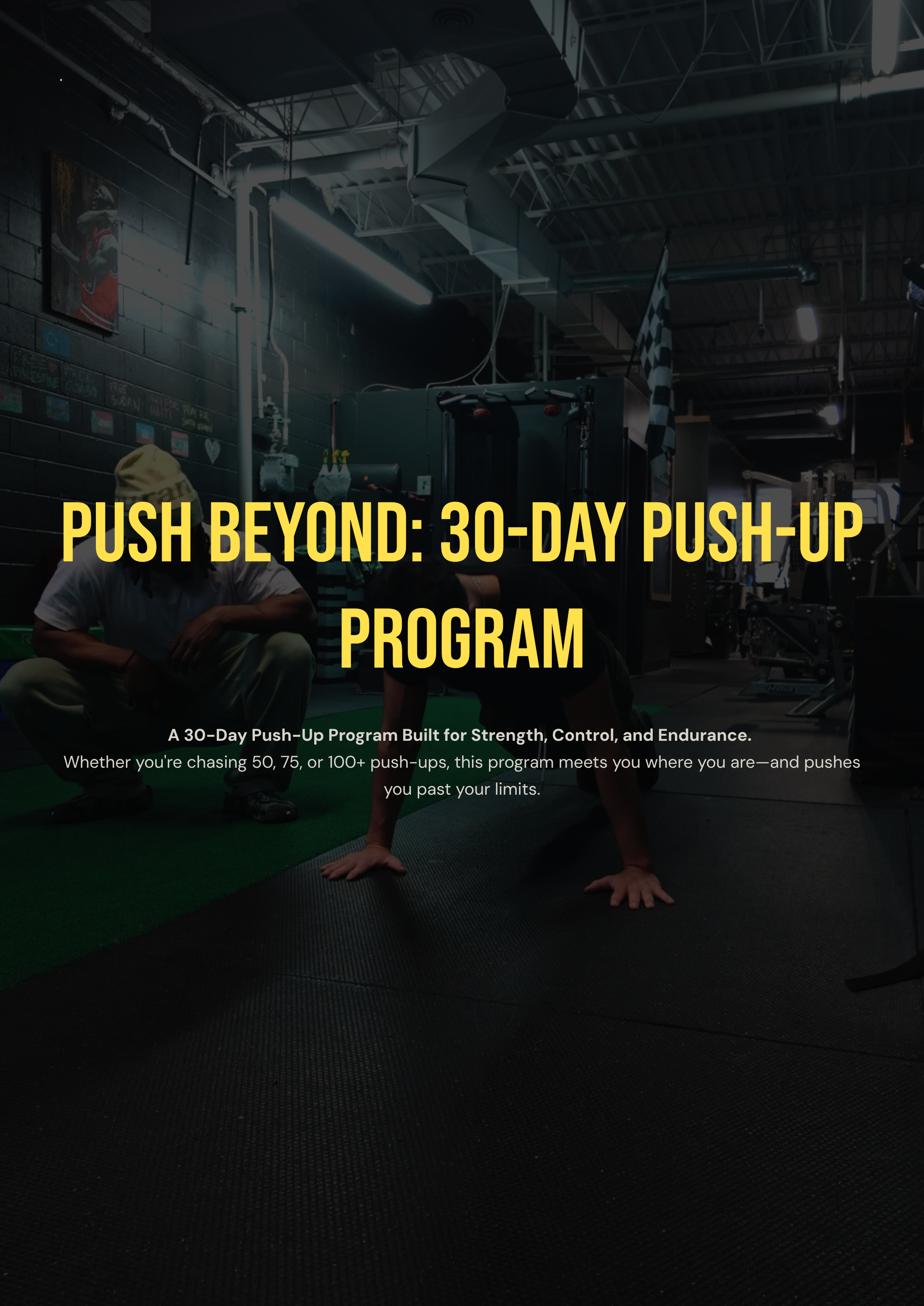 Push Beyond: 30 Day push up Program