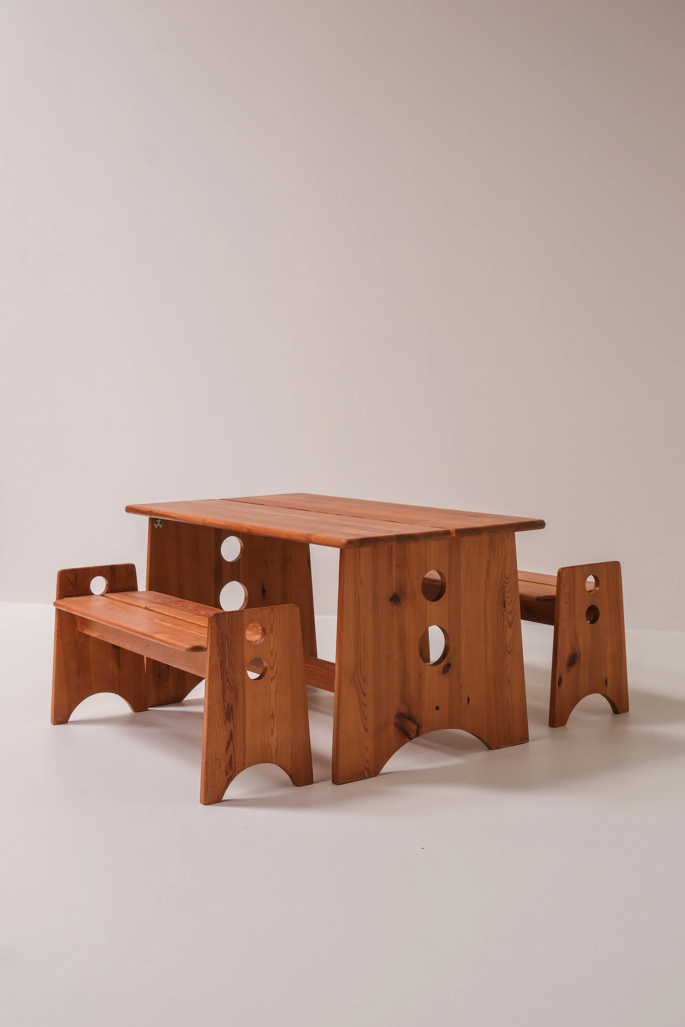 Pine Dining Set by Dyrlund, Denmark, 1970s