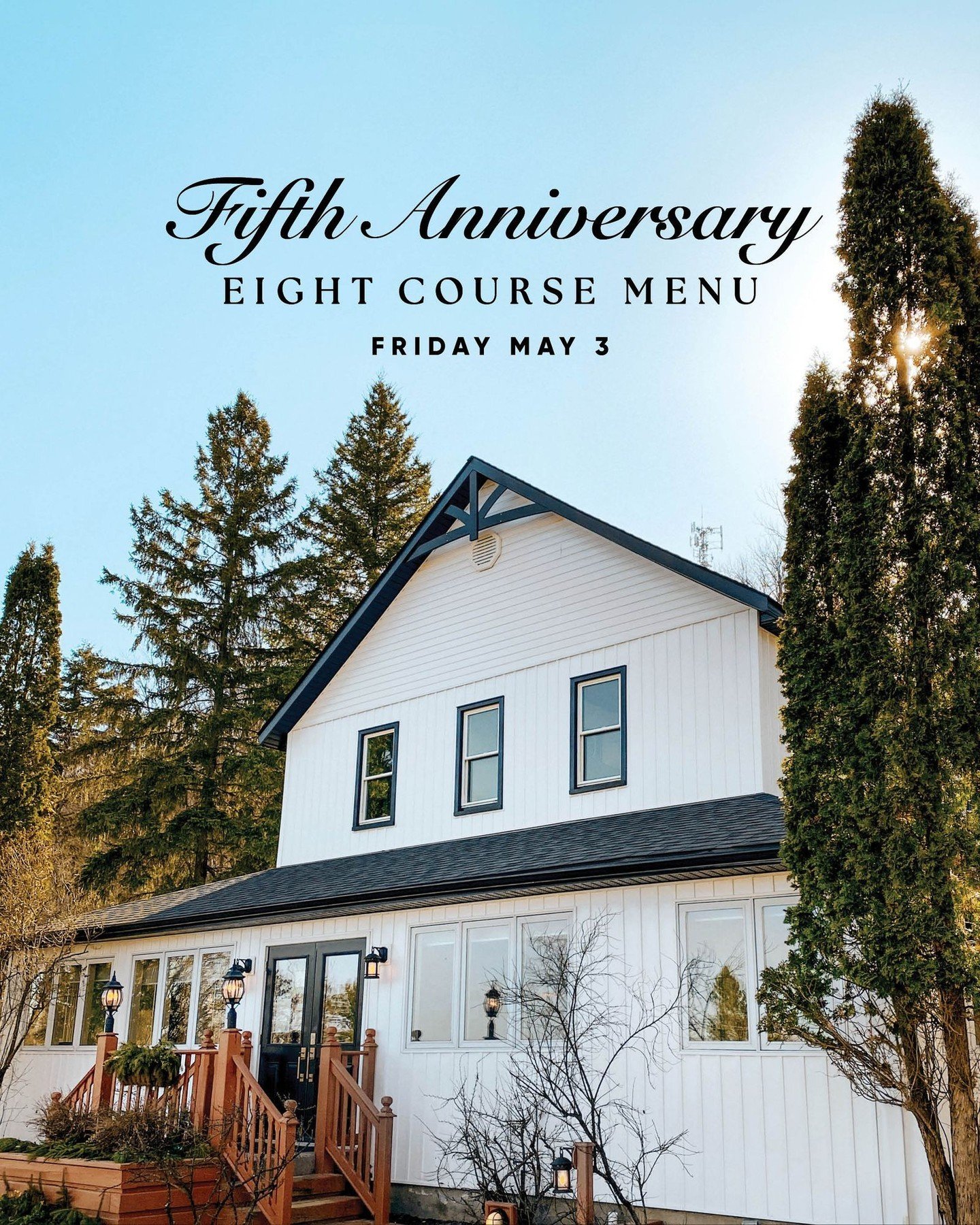 We&rsquo;re just over TWO WEEKS away from our Fifth Anniversary Bash, celebrated with an eight-course menu and a wine pairing for each course! 

Ian Rotz of Bottles and Barrels has expertly curated these enriching wine pairings to complement each of 