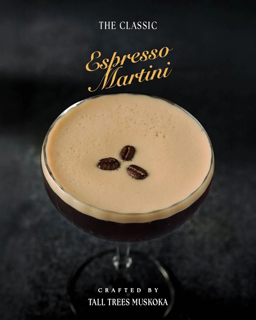 Espresso martini season is every season here at Tall Trees, but they&rsquo;re particularly satisfying when the cozy-elegant vibe takes over. ✨

🍹 Beverage Menu: Link in bio &uarr;

📍 Tall Trees is located at 87 Main St W, Huntsville
📲 (705) 789-97