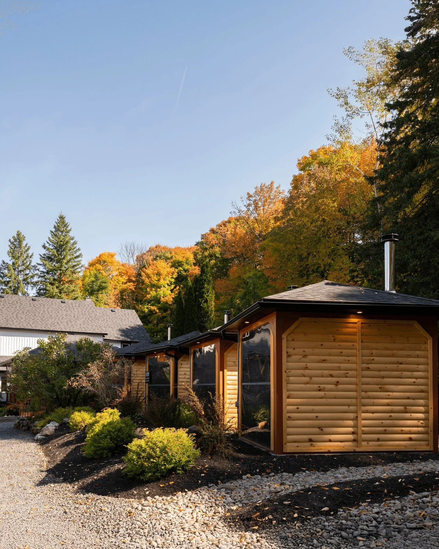 Cozy up beneath golden canopies as you dine on the season&rsquo;s richest flavours, all from the comfort of a private dining chalet. 🍂

Reserve your table online: Link In Bio&uarr;

📍 Tall Trees is located at 87 Main St W, Huntsville
📲 (705) 789-9