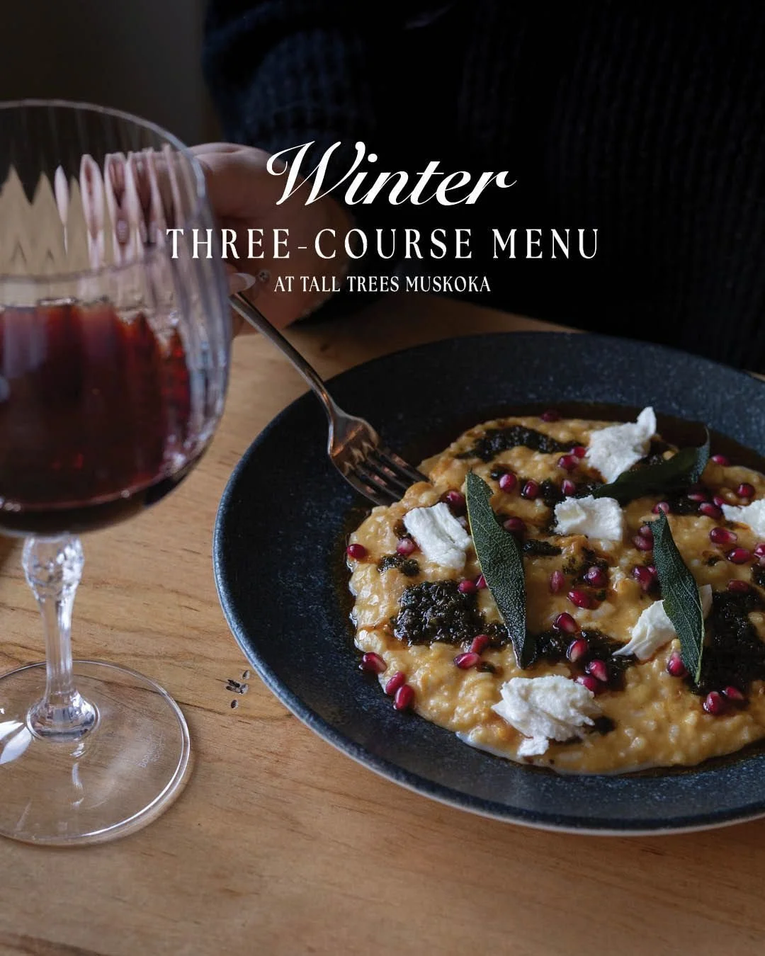 There&rsquo;s something for everyone on our Winter Three-Course Menu! 

A standout dish on this year&rsquo;s menu is the Winter Squash Risotto featuring chunks of roasted butternut squash, chermoula, fior di latte, fresh pomegranate and fried sage, a