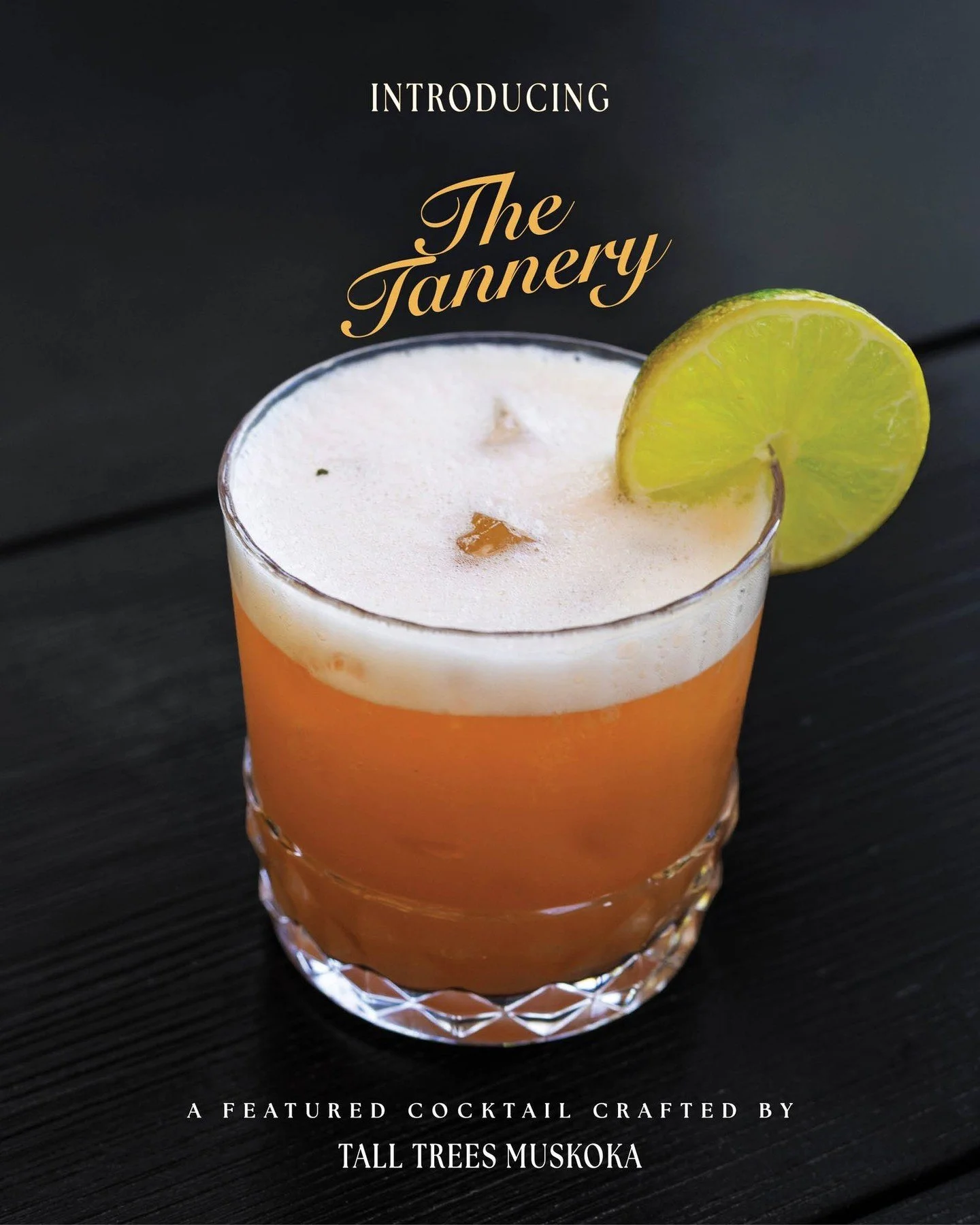 The Tannery is a delicious, fruity, herbaceous cocktail that perfectly blends an Aperol spritz and a margarita! 

This bold blend features tequila, Grand Marnier, Aperol and pineapple juice, creating a citrusy, sweet and summery cocktail as an ode to