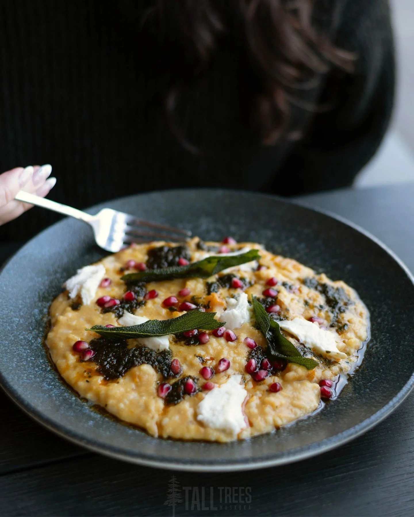Indulge in our rich, decadent Winter Squash Risotto, available exclusively on the Tall Trees Three-Course Menu.

Each bite of our Winter Squash Risotto delivers hearty butternut squash, vibrant chermoula, creamy fior di latte, fresh pomegranate and c
