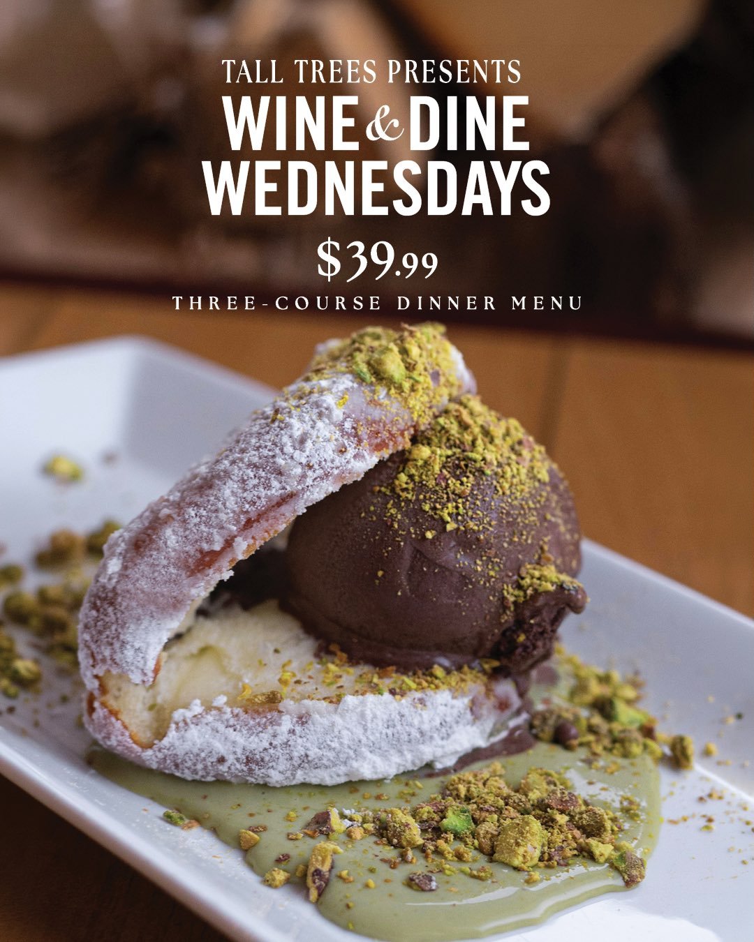 It&rsquo;s that time of the week again, reserve your table TONIGHT to dine off the Wine &amp; Dine Wednesday menu! 

We are halfway through our Wine &amp; Dine Wednesday series. Take advantage of this high-quality, delicious menu for only $39.99&mdas