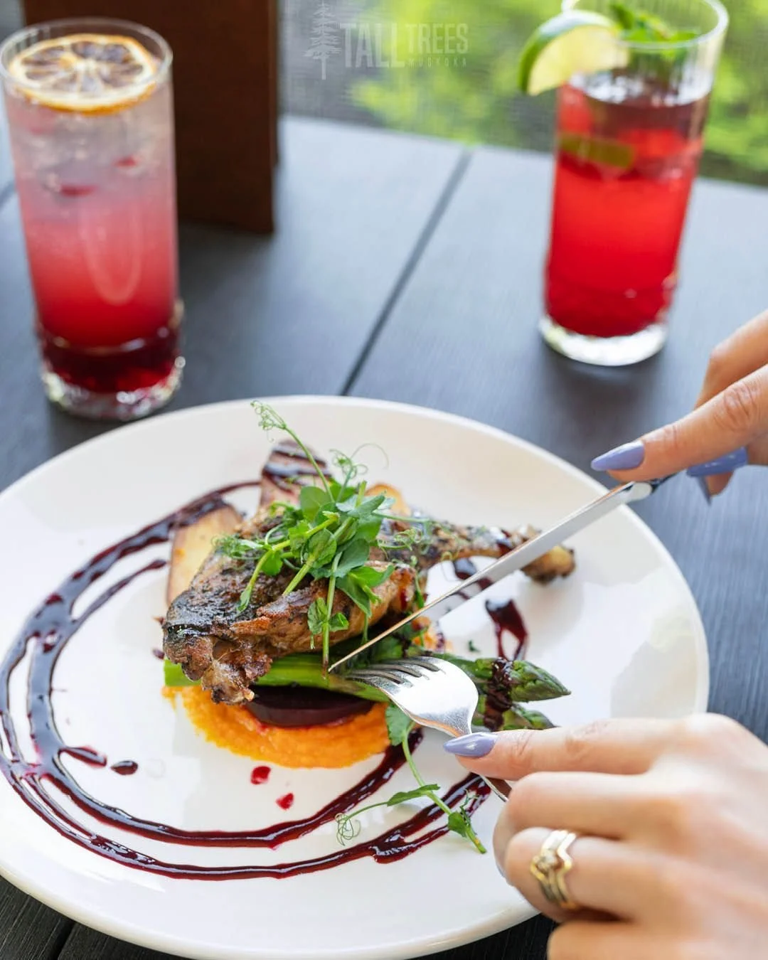 Our Confit Duck Leg is prepared using the traditional French technique known as 𝘤𝘰𝘯𝘧𝘪𝘵, which comes from the French word for preserve. In practice, this means that we slow-cook the duck leg in its own fat for fall-off-the-bone tenderness. 

We 