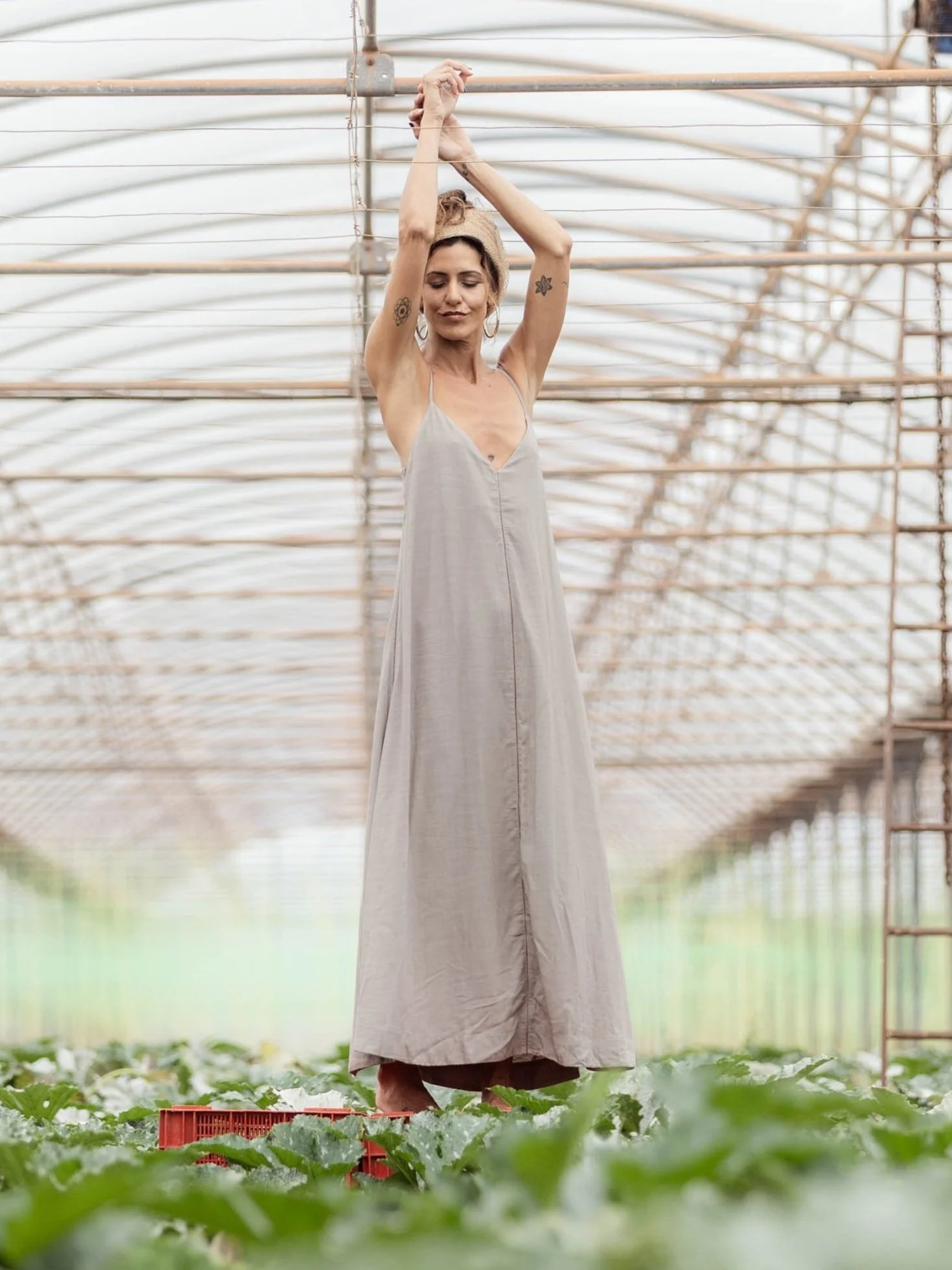 chinese dress ladies Grace Satin Maxi - Light Grey