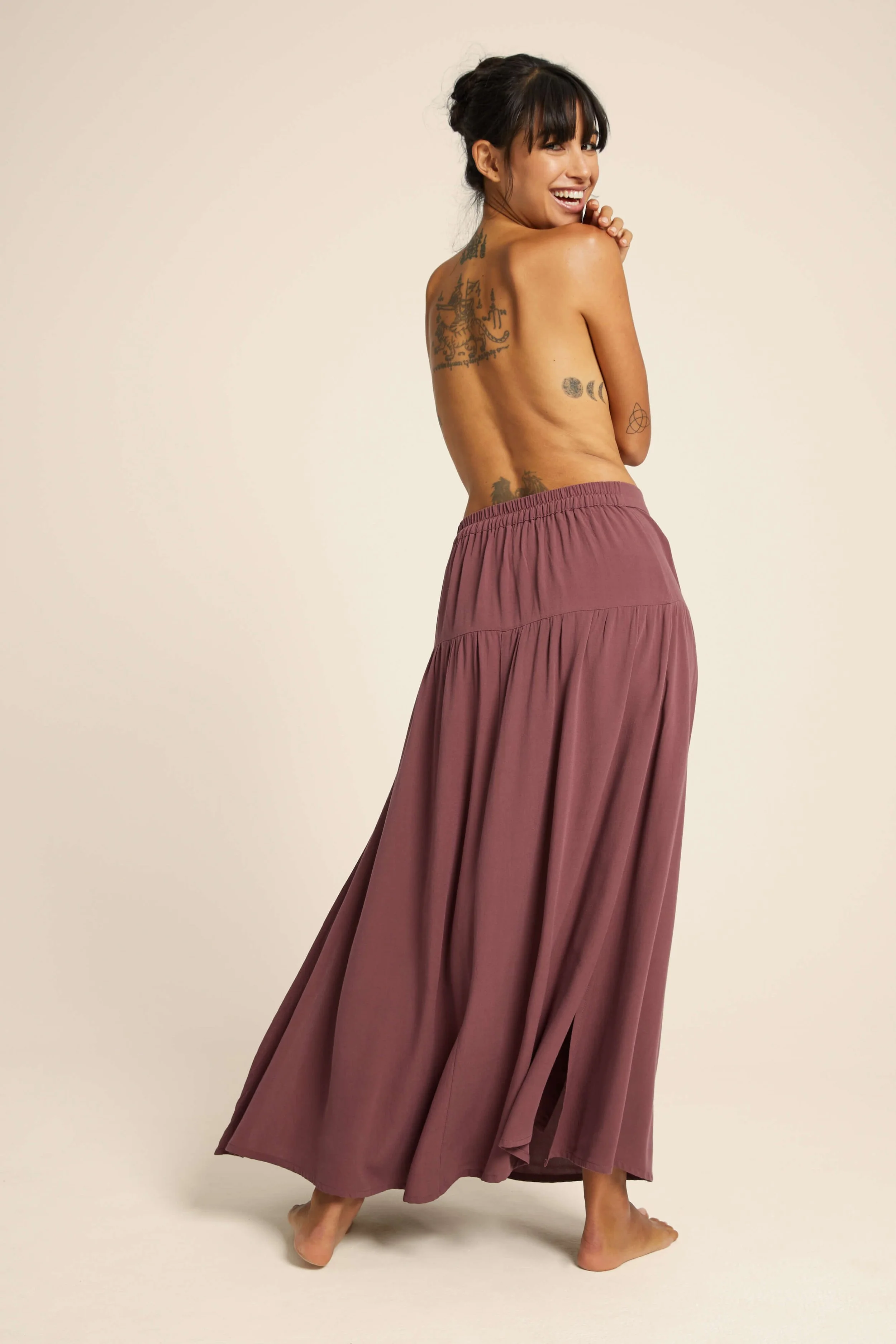 Helena_Long_Skirt_Mangosteen_Back