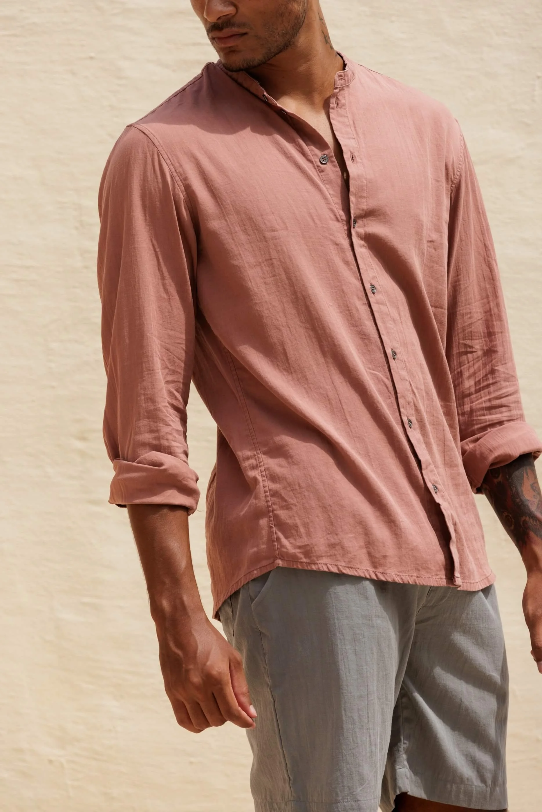 JORDI COTTON SHIRT — TERRA STONE