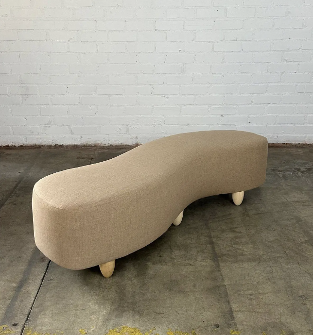 Handcrafted Squiggle Ottoman