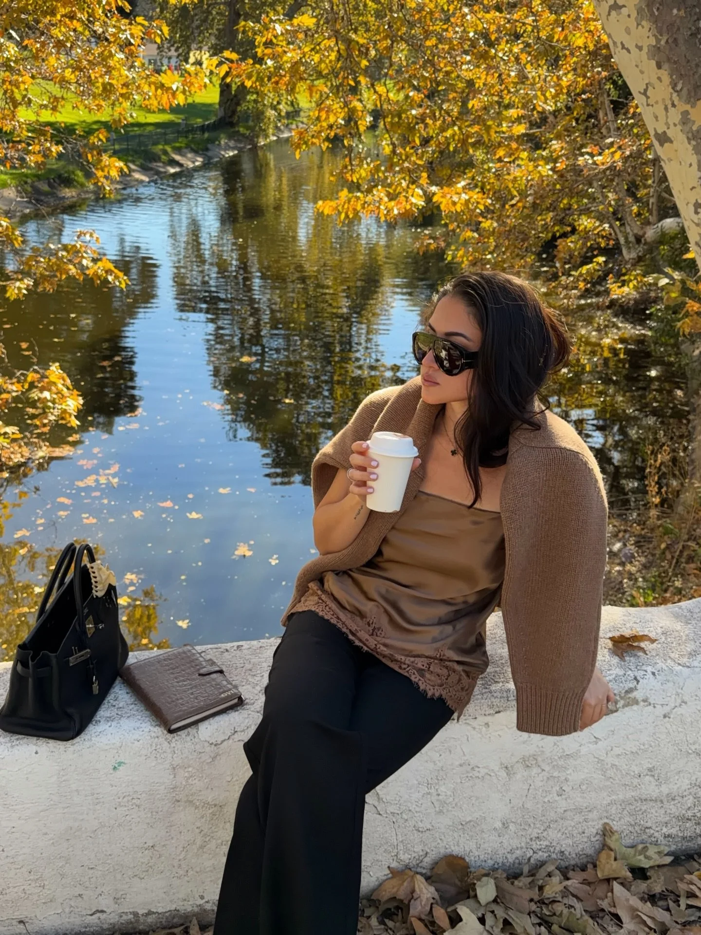 Listening and writing and enjoying my favorite coffee