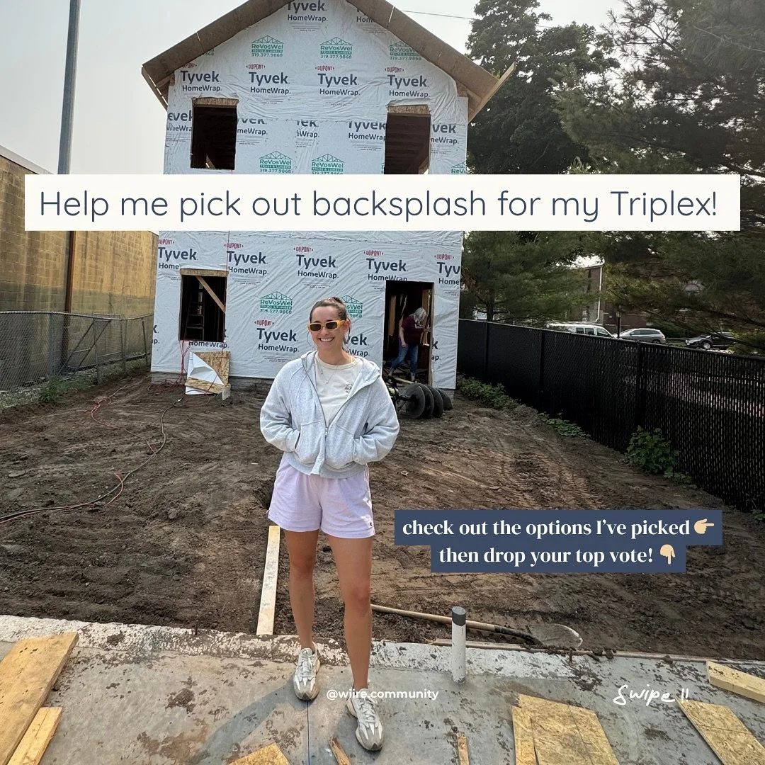 Grace here &amp; I need your help!

Which backsplash do you like best? Drop your vote to help me choose! 

Thank gosh for the women in The WIIRE Community who have helped me make decisions both big &amp; small! They&rsquo;ve cast their vote but I wan