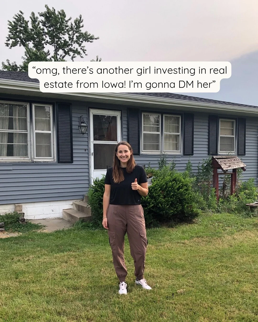 In 2021 I stumbled across Amelia&rsquo;s IG page, and was SO excited to see not only another female real estate investor, but also from IOWA! (Grace here 👋🏼)

I sent her a message in hopes that she want might to be my friend, hehe.

Fast forward 4 