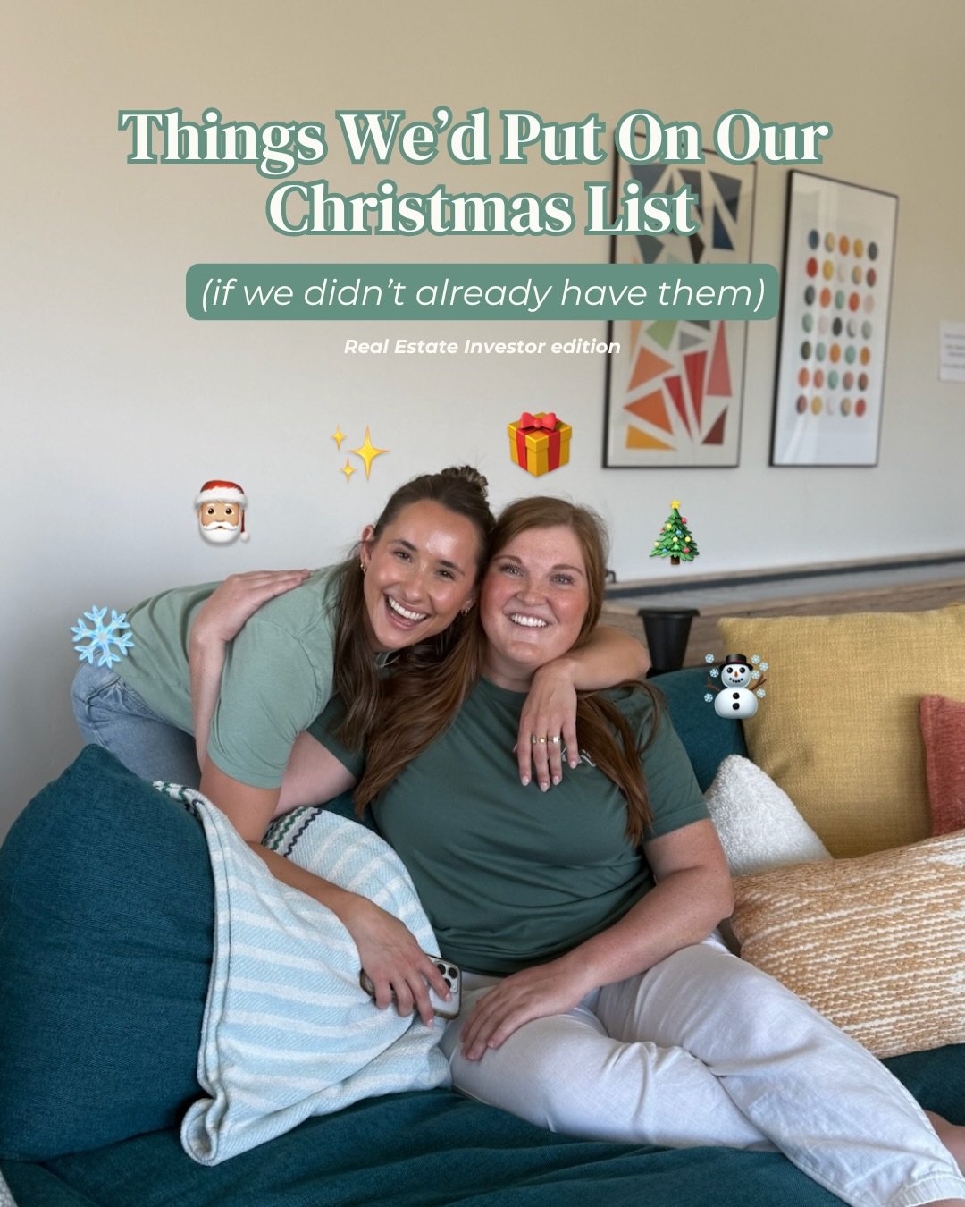 A few things we&rsquo;d put on our Christmas Wishlist if we didn&rsquo;t already have them 😉

1️⃣ The WIIRE Community Membership (comment &ldquo;ready&rdquo; to join our waitlist!)

2️⃣ Our Preferred Lender

3️⃣ RE Focused Bookkeeper

4️⃣ A Property