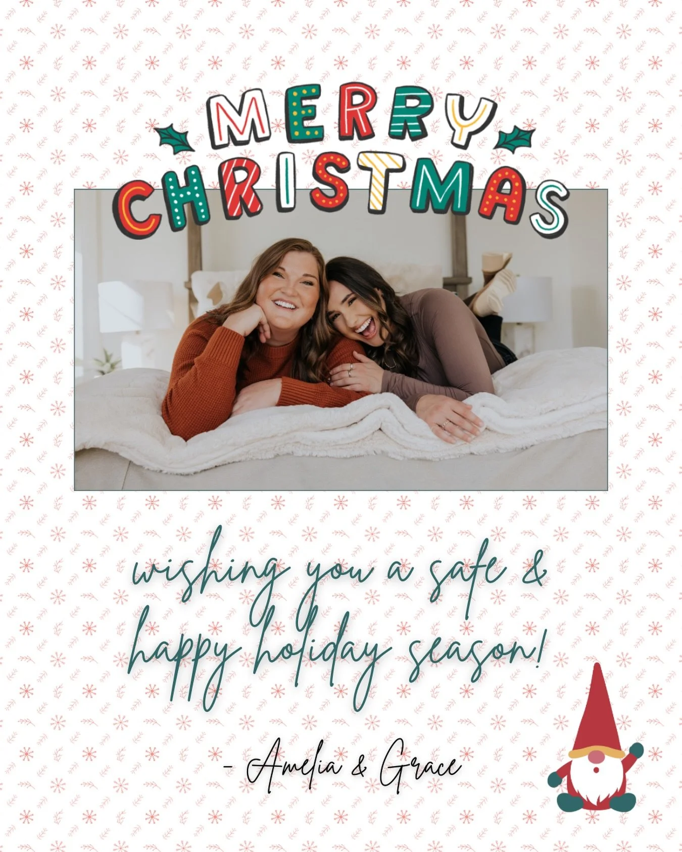 Merry Christmas &amp; Happy Holidays from our families to yours!

We hope you all have a safe, warm and relaxing holiday break (free of tenant texts &amp; maintenance requests!).

Cheers!

-A&amp;G

#womeninvestinrealestate #womeninrealestate #reales
