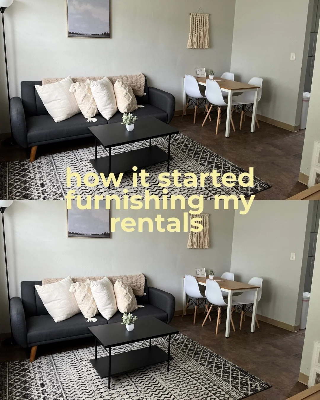 Unveiling my most recent new construction triplex build 🎉 

Grace, here 👋🏻! 

I used @wayfairprofessional design services to design and source all of the furniture.

I provided them with my floor plan + my budget and the designed the entire place 