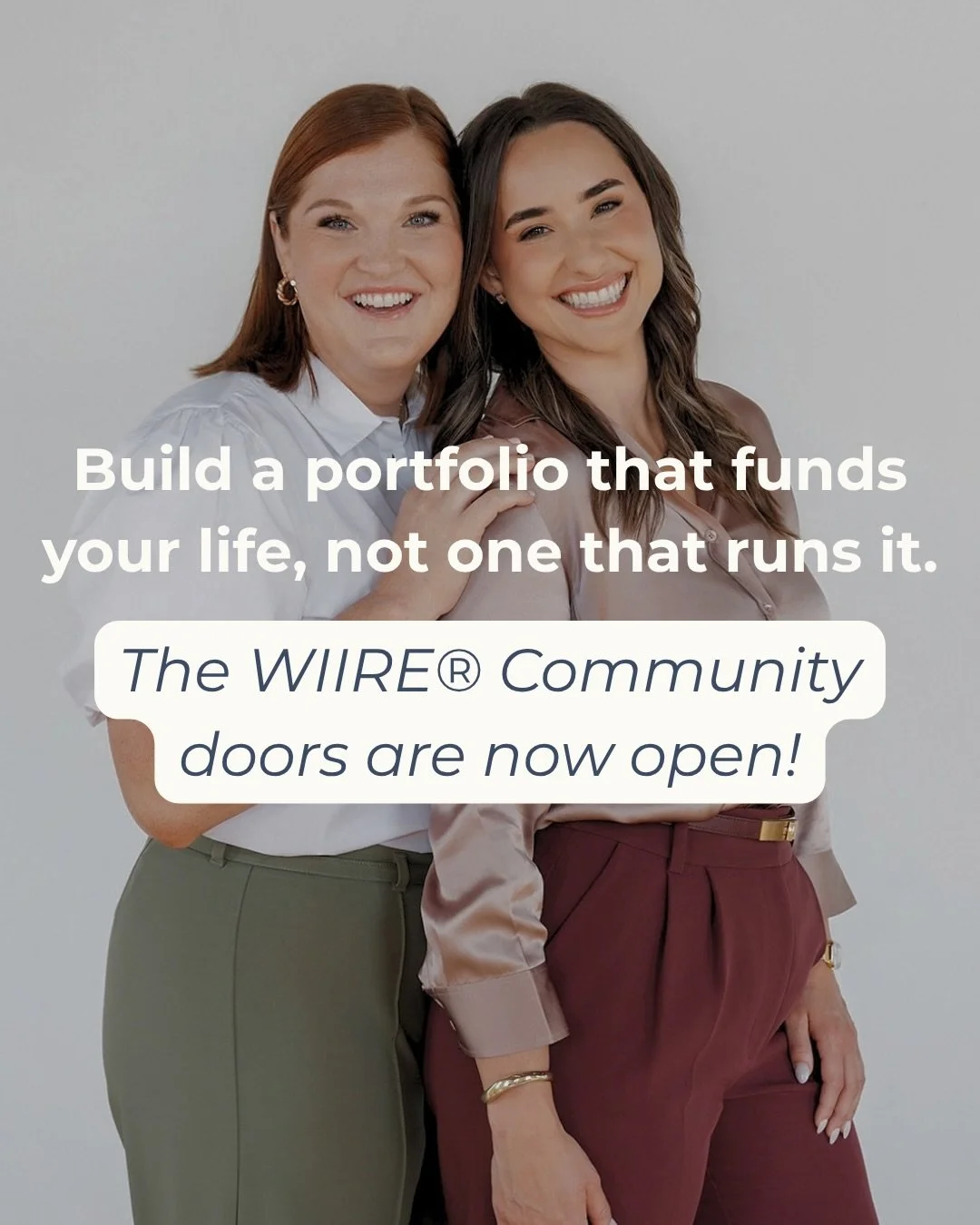 The WIIRE Community doors are NOW OPEN, through October 12th!

Join today for just $2,999 per year (🔗 in our bio)!

January 1 it goes up to $4,999.

If you&rsquo;re still on the fence, comment &ldquo;ready&rdquo; to book an alignment call. We&rsquo;