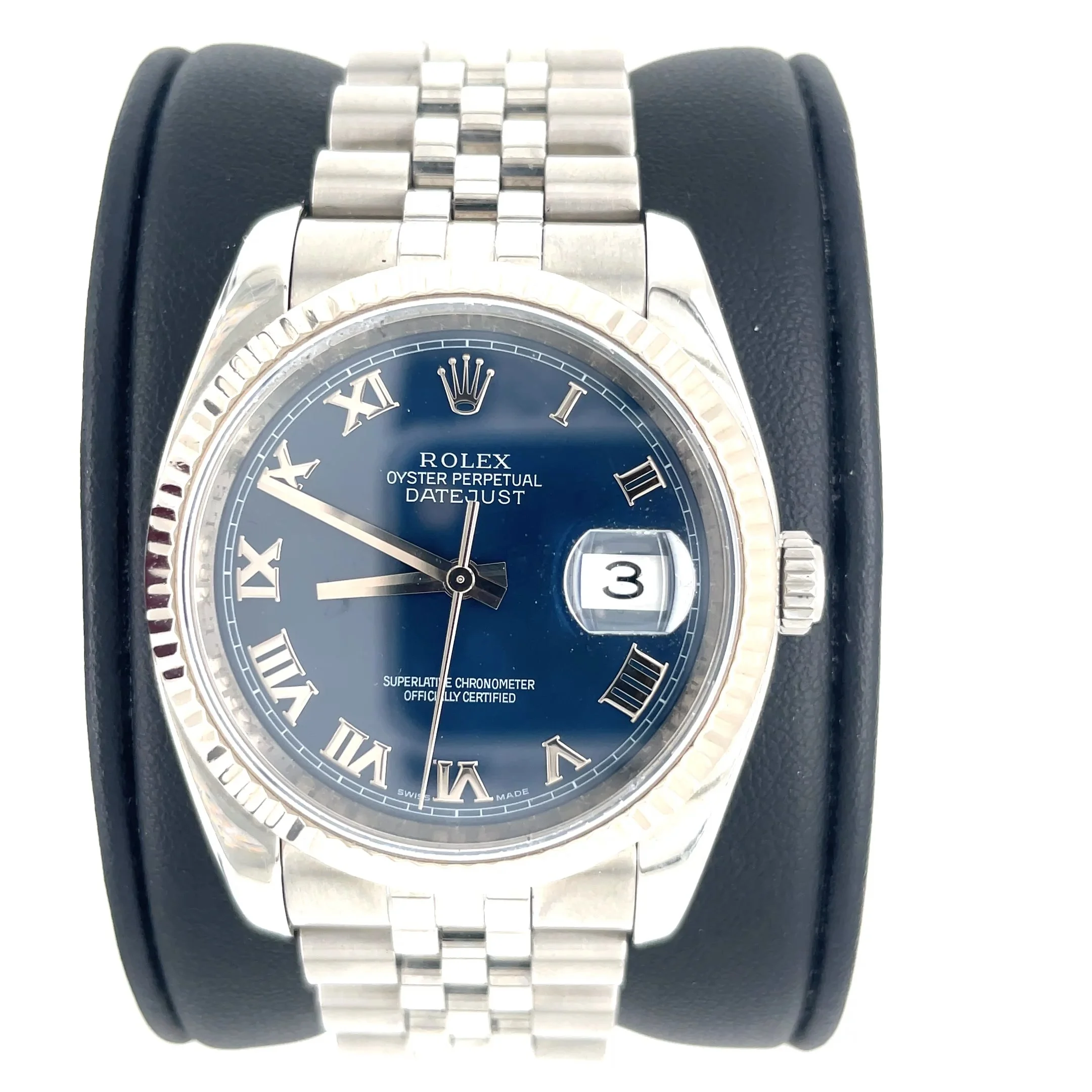 Rolex Datejust 116234 – 36mm Blue Dial Fluted Bezel Watch