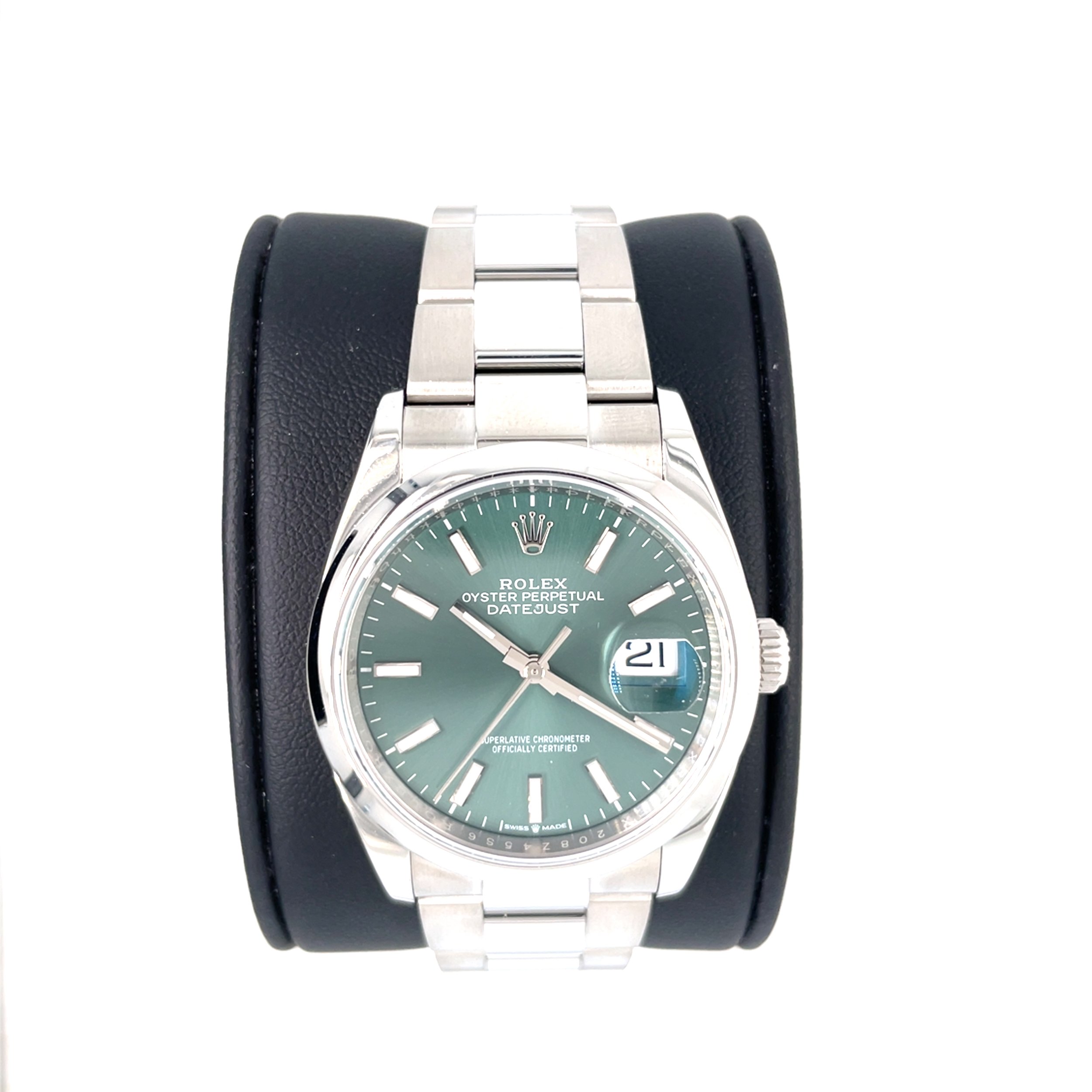 Rolex Datejust 36 126200 – 36mm Stainless Steel Mint Green Sunburst Dial Watch