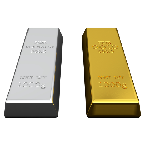 Gold and silver bullion bars