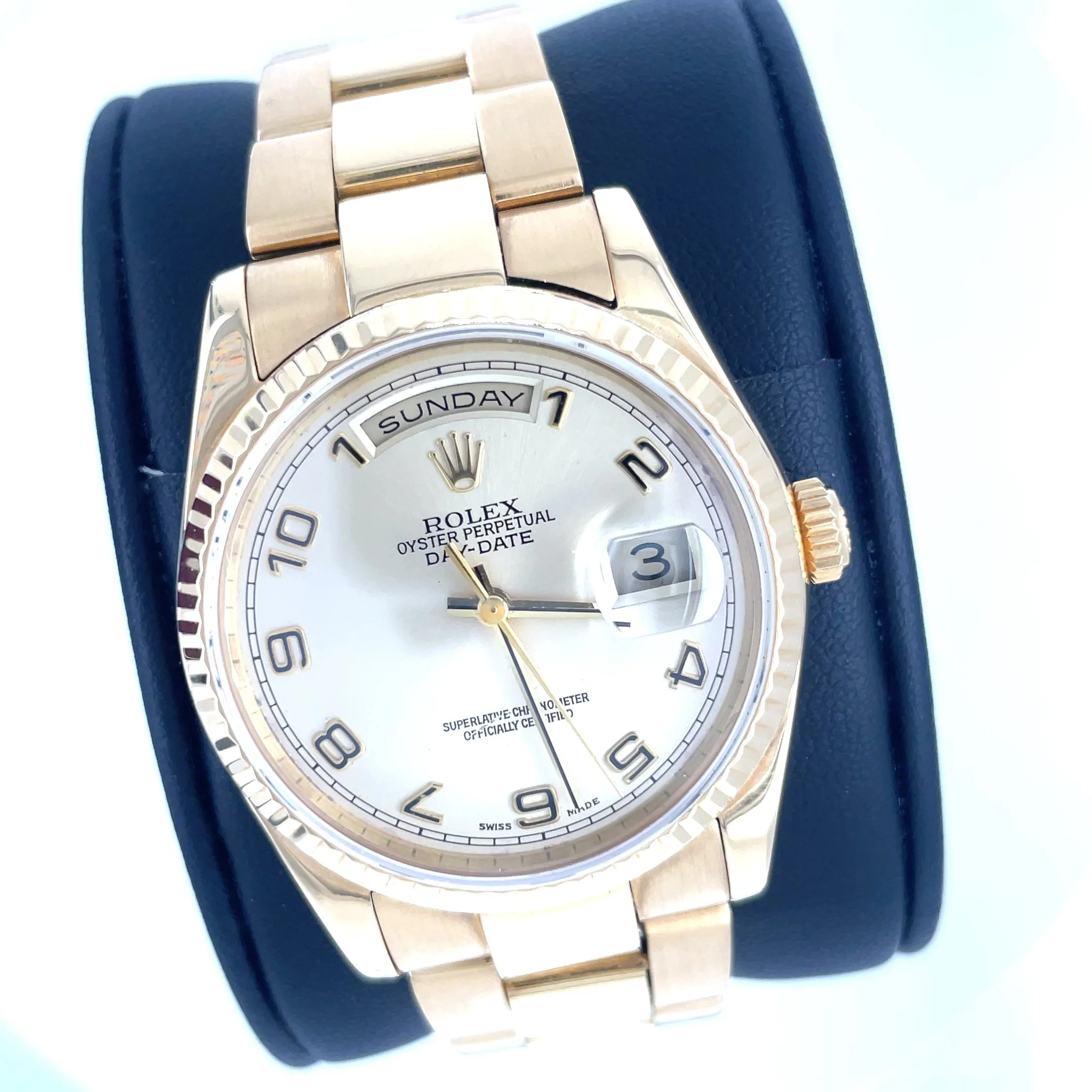 525-00276-Rolex-Day-Date-118208-18K-Gold-Silver-Dial-36mm-Arabic-Numeral-Watch-videw-2.jpg