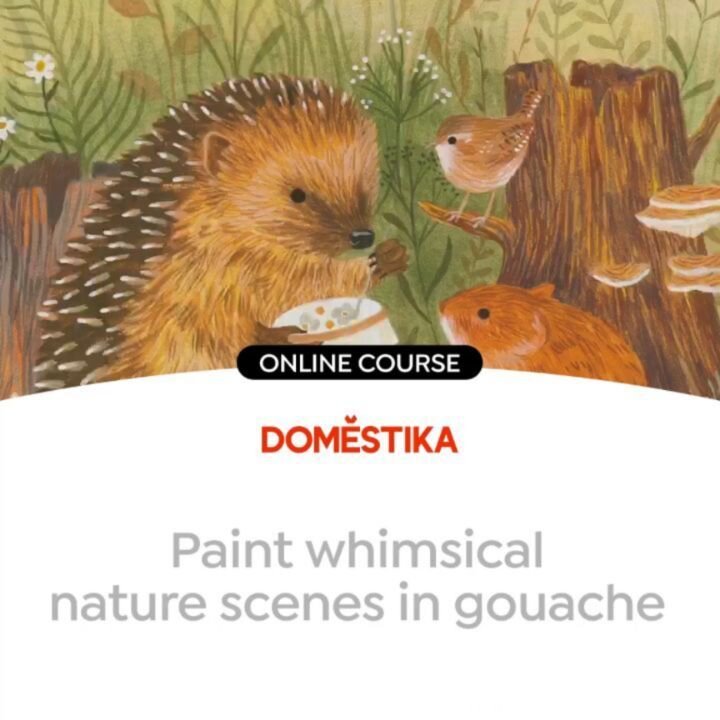 Hi everyone, I'm so happy to announce that my Domestika course is out today!! 
Let's paint a magical little world together, full of delicate plants and happy animals! 
You can follow the link in my stories and my bio to watch the trailer and sign up 