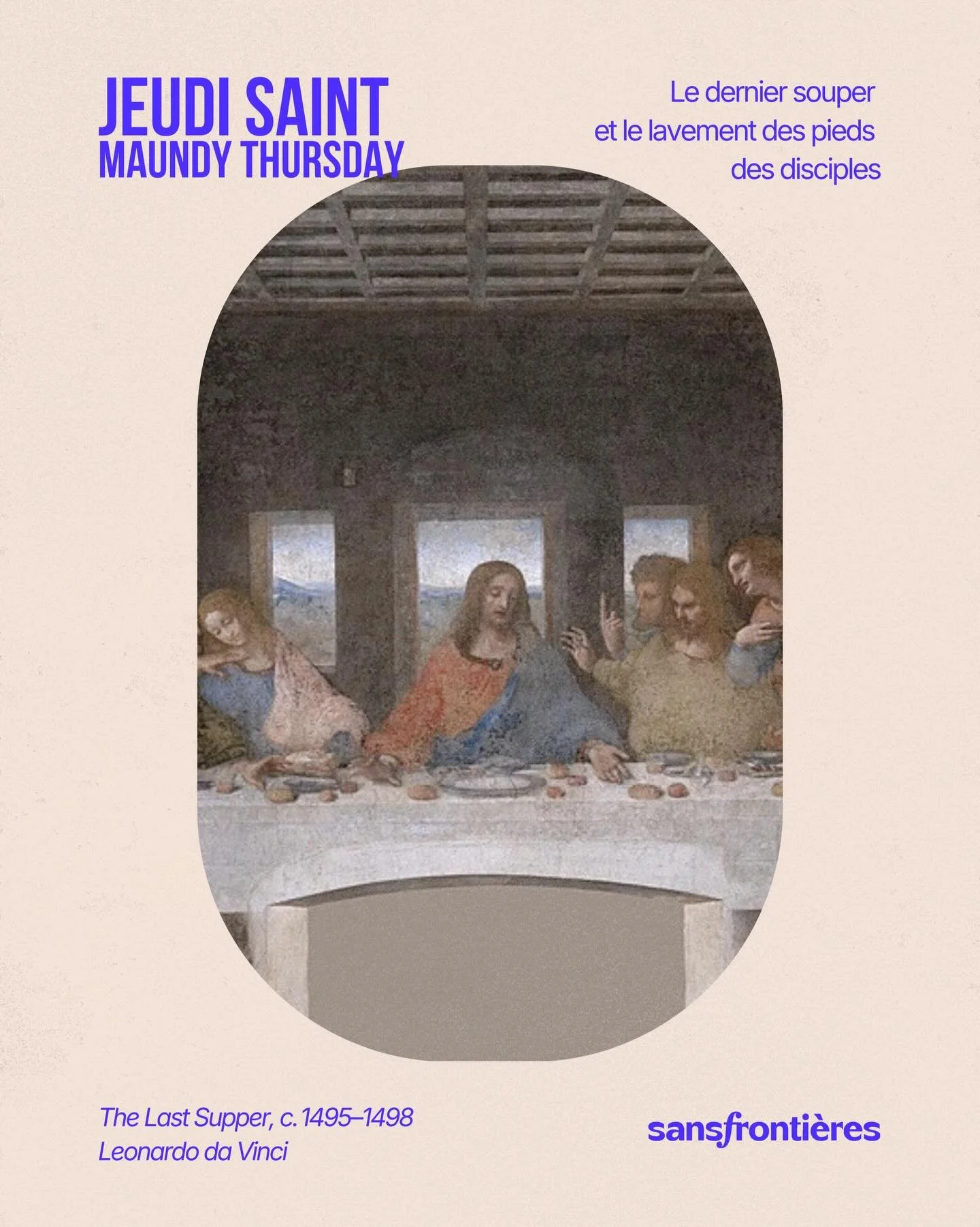 Jeudi saint 🍞🍷
La semaine sainte racont&eacute;e &agrave; travers les arts🎨

Versets compl&eacute;mentaires:
Jean 13
Exode 12 : 1&ndash;14
1 Corinthiens 11 : 23-26