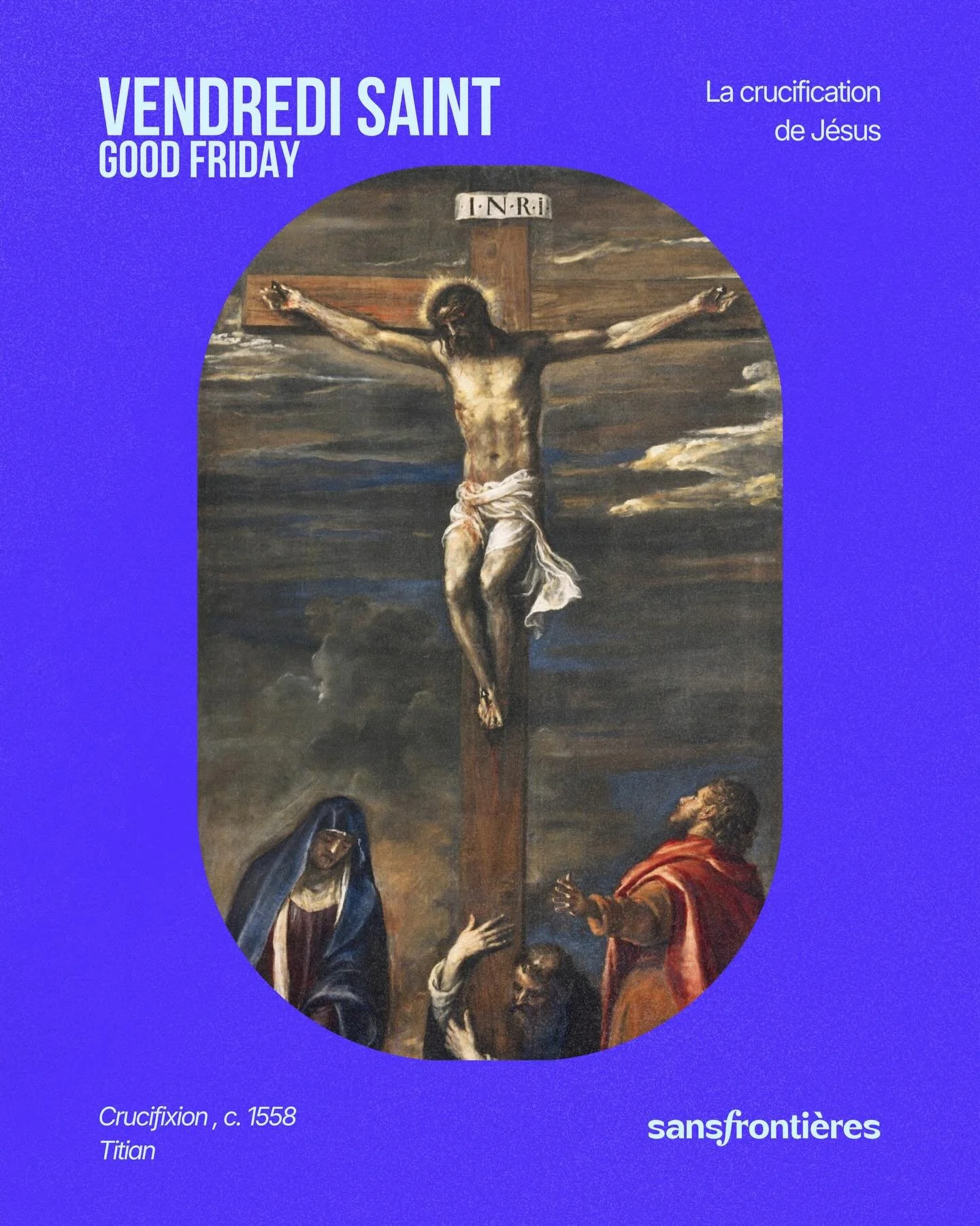 Vendredis saint 🙏
La semaine sainte racont&eacute;e &agrave; travers les arts🎨

Versets compl&eacute;mentaires:
&Eacute;sa&iuml;e 53 : 4&ndash;6
Psaumes 22