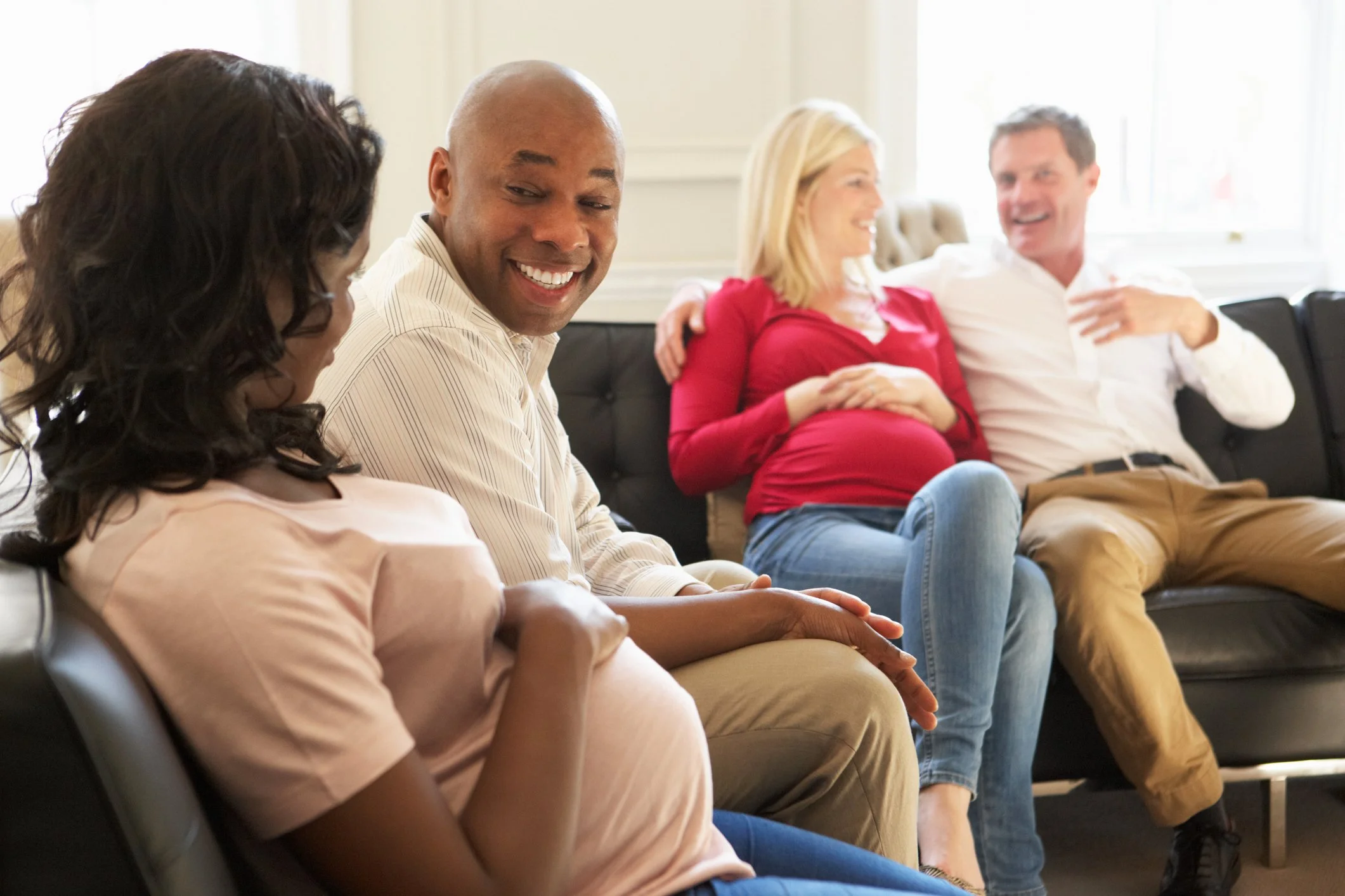 Atlanta couples strengthening their relationship at a bringing baby home workshop