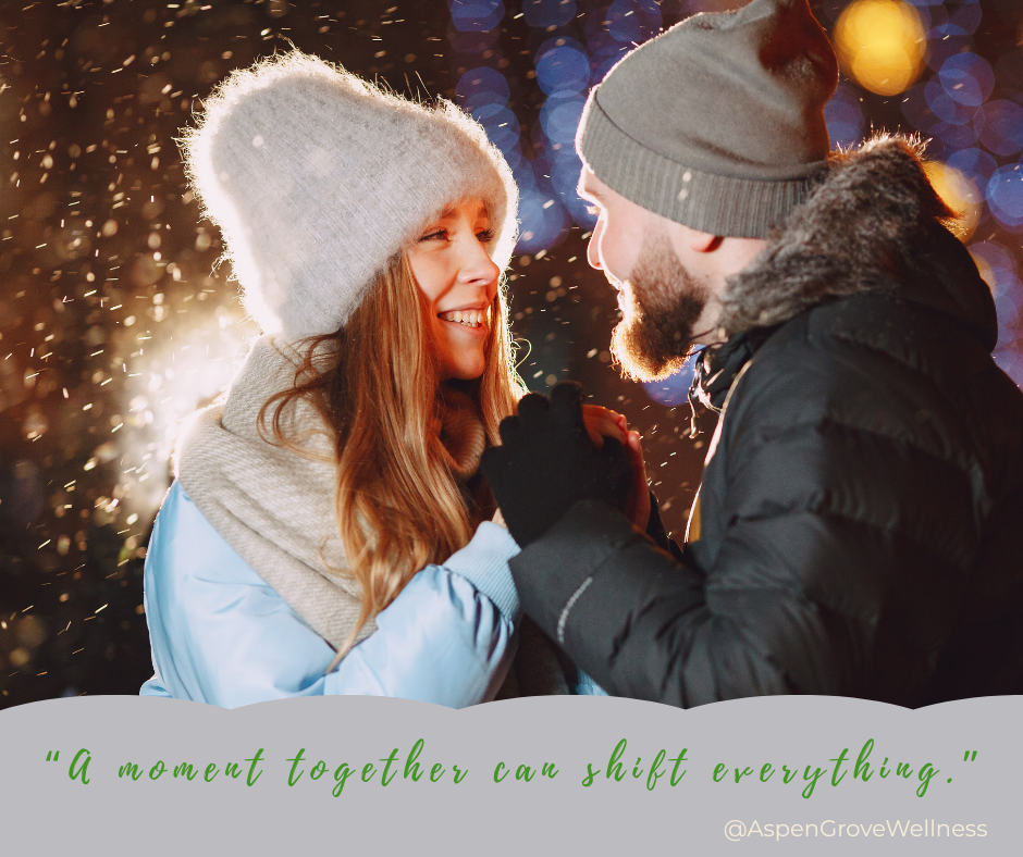 An Atlanta Couple enjoying a holiday moment together