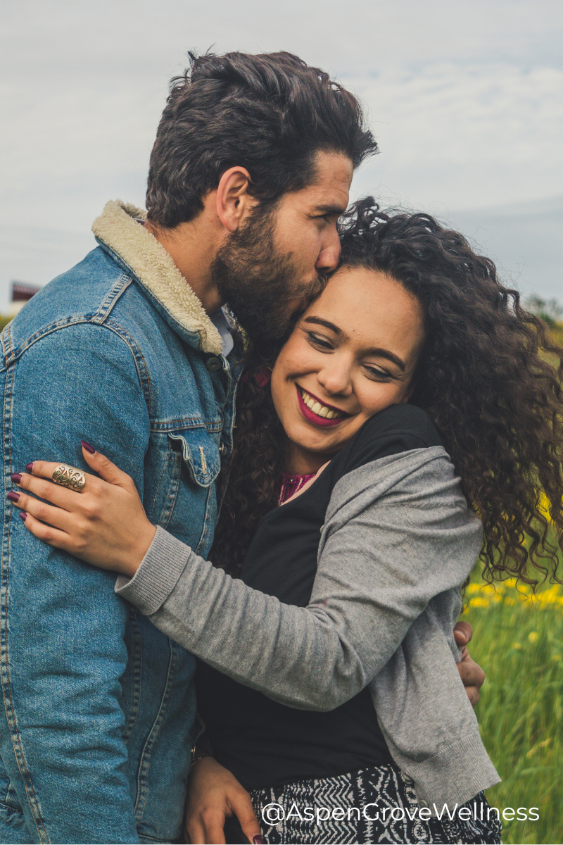 Atlanta couple embracing after couples counseling session