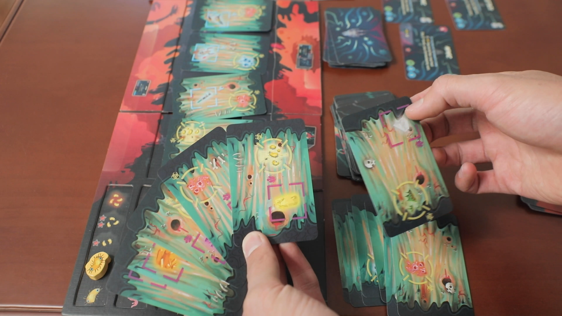 The beast must handle his digestive tract with different cards.