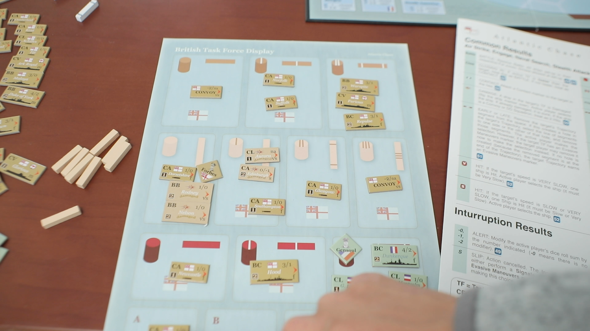 Control the British or German fleets.