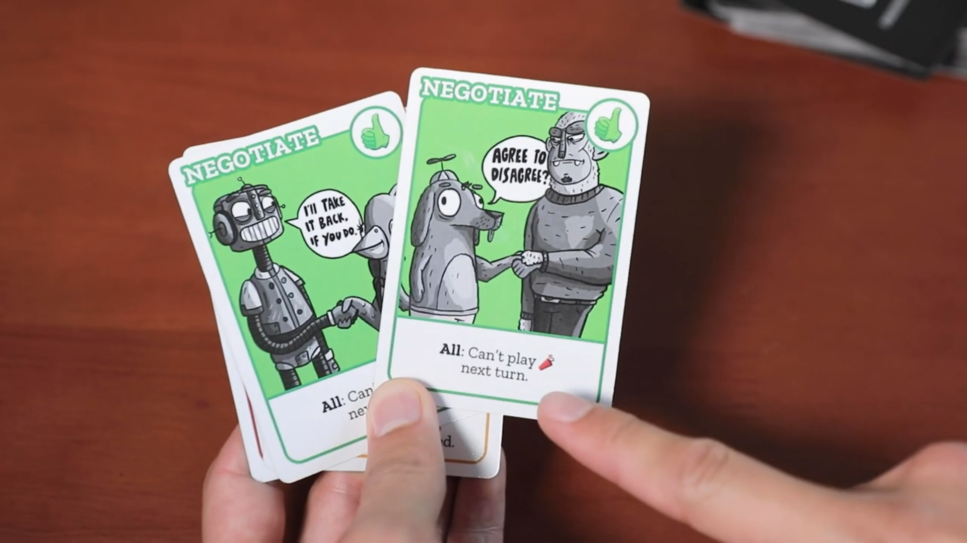 Plenty of player interaction through take-that cards.
