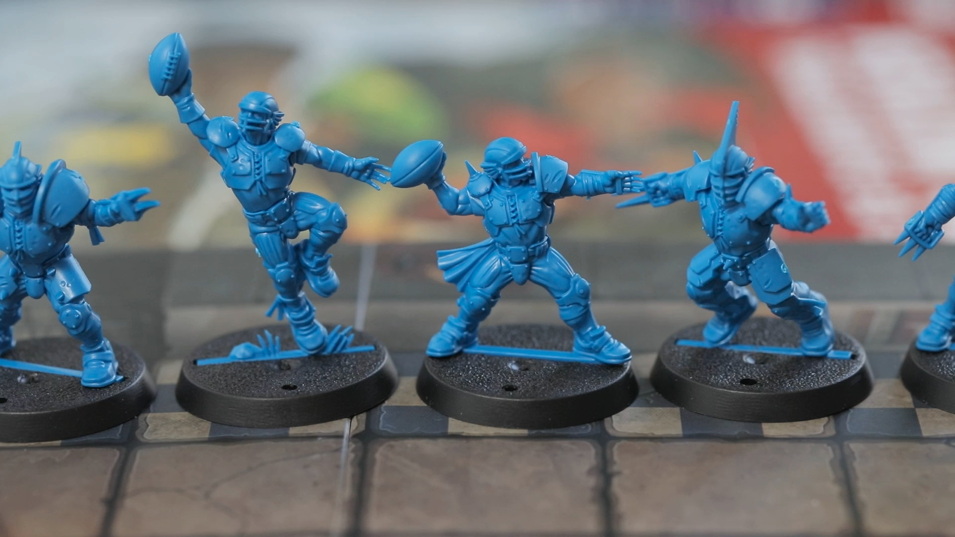 No glue required to assemble your football gladiators.