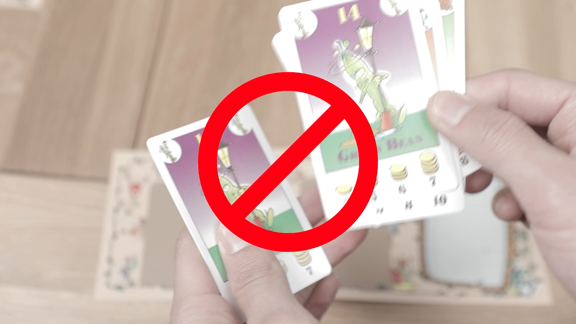 No changing the order of your hand, which influences how you play cards!