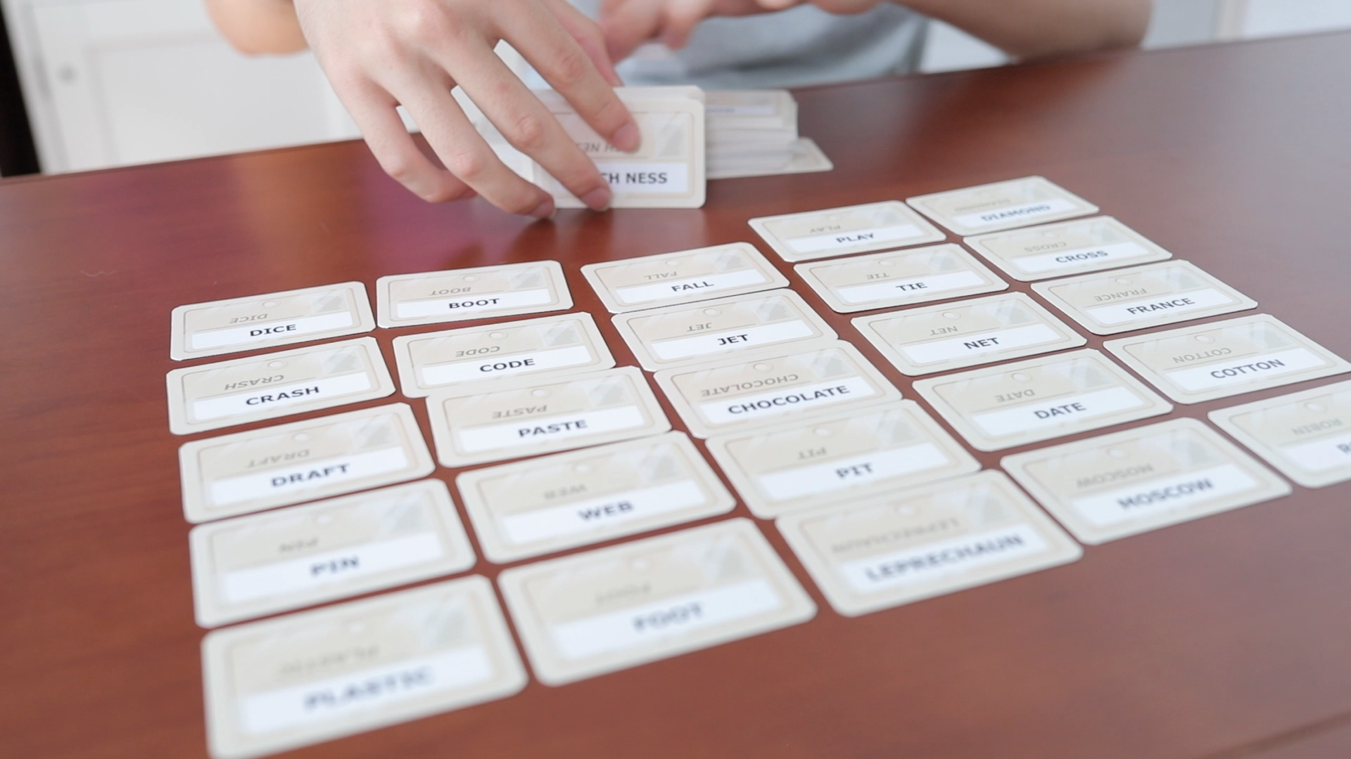 Set up a bunch of cards, and go!