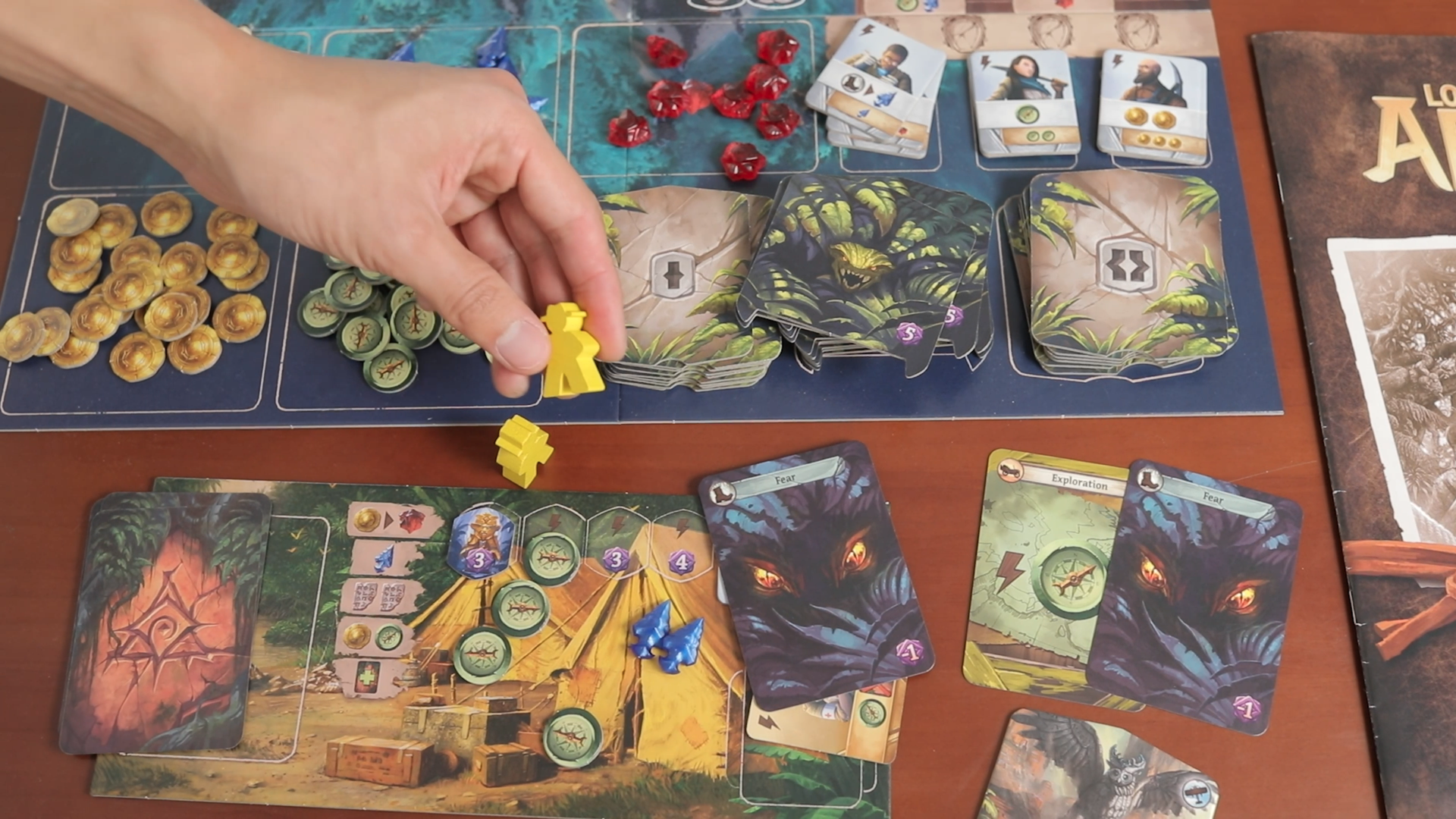 Worker placement meets deckbuilding to get the most points.