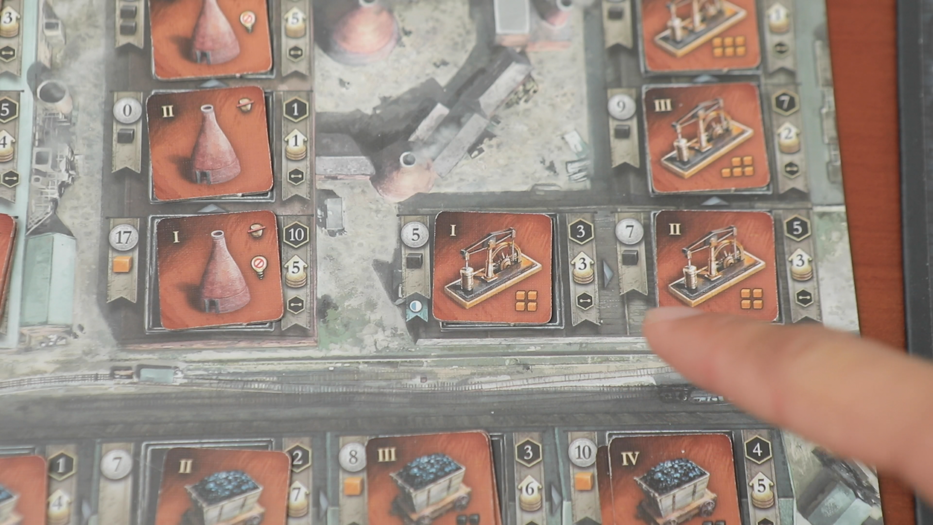 Upgrade your industries from your player board