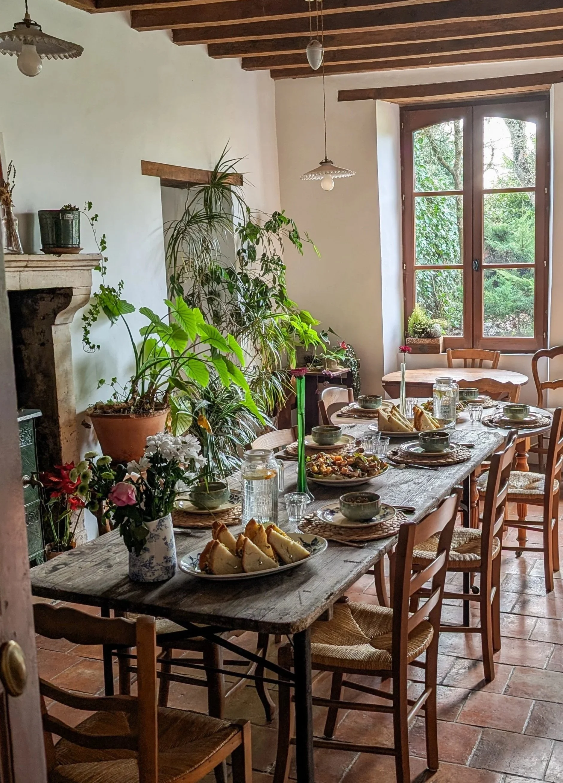 Table du brunch - retraite de danse au domaine du Petit Tertre