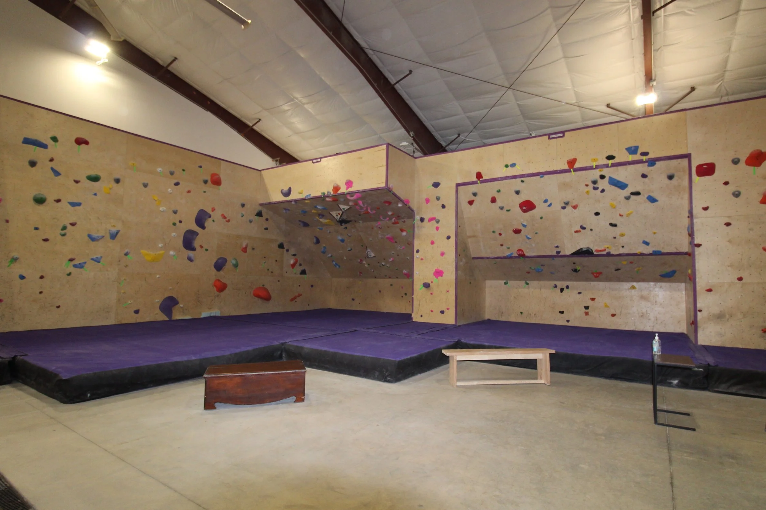Climb walls, ground level