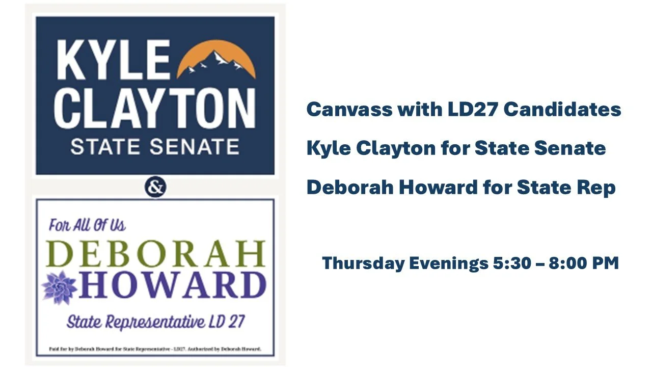 Canvass with LD27 Candidates Kyle Clayton for State Senate and Deborah Howard for State Representative