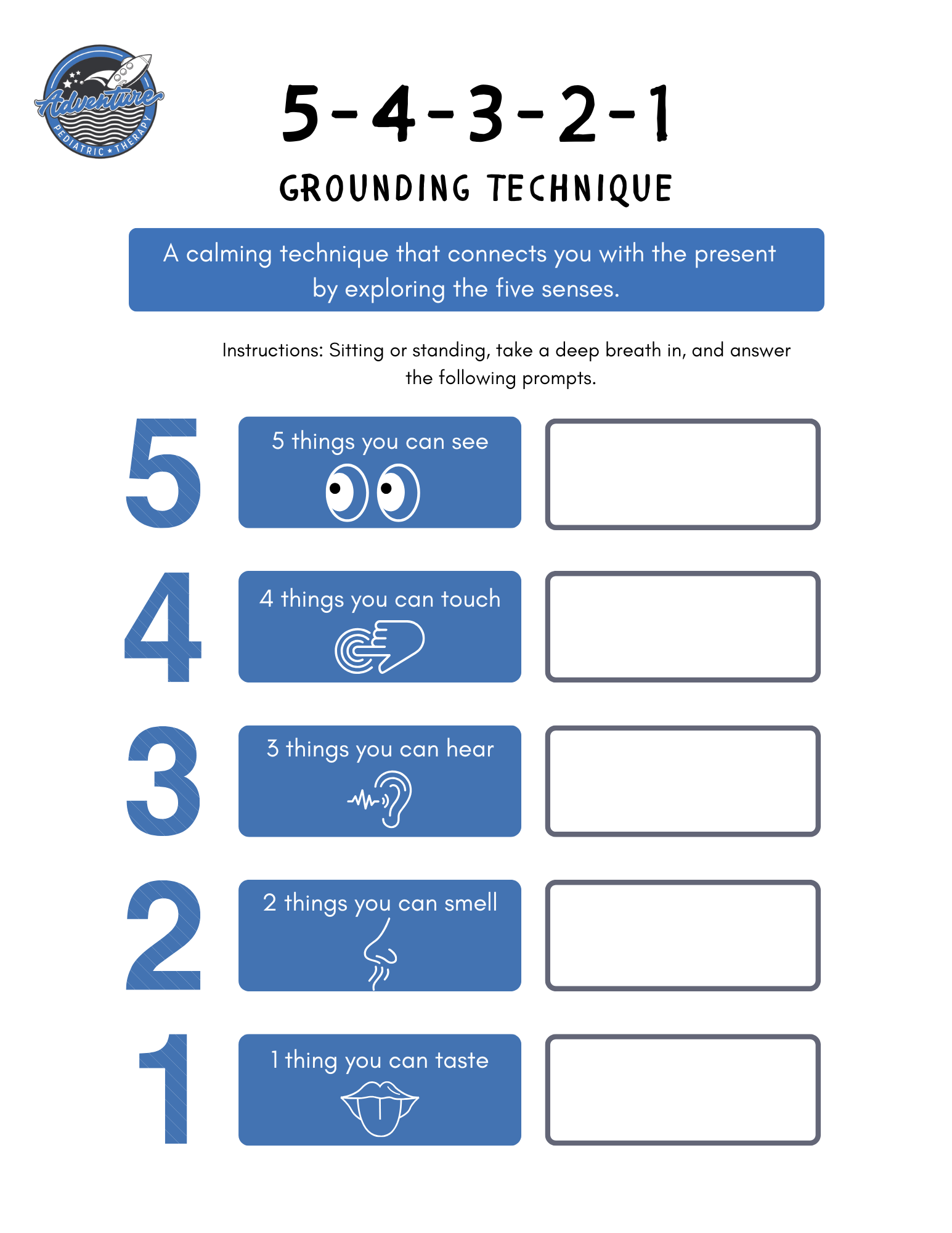 54321 Grounding Technique