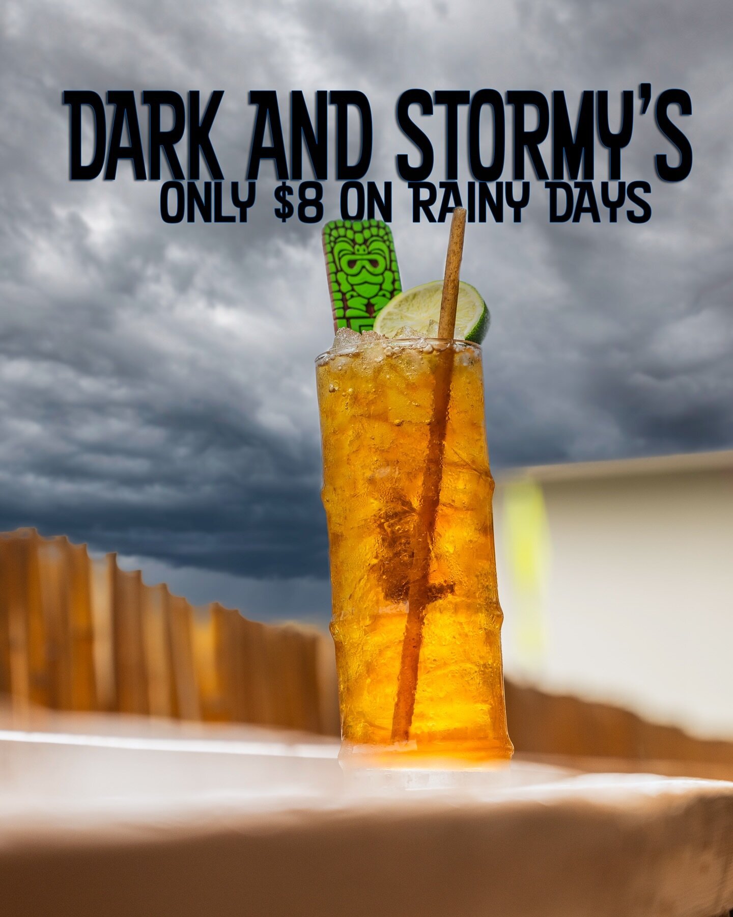 It&rsquo;s raining, we&rsquo;re pouring! That&rsquo;s right on Rainy days Dark And Stormys are only $8 so come ride out the storm with us here inside where it&rsquo;s nice and warm 🌴 #kapu #kapubar #petaluma #darkandstormy