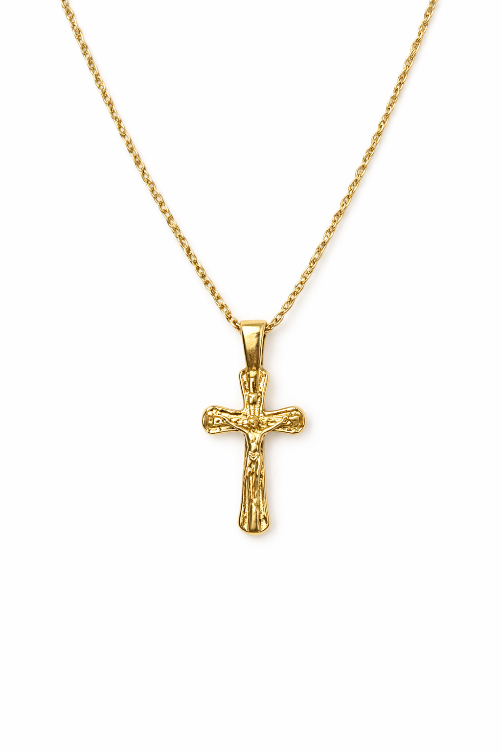 New Cross Necklace - Gold Crucifix and Miraculous Medal