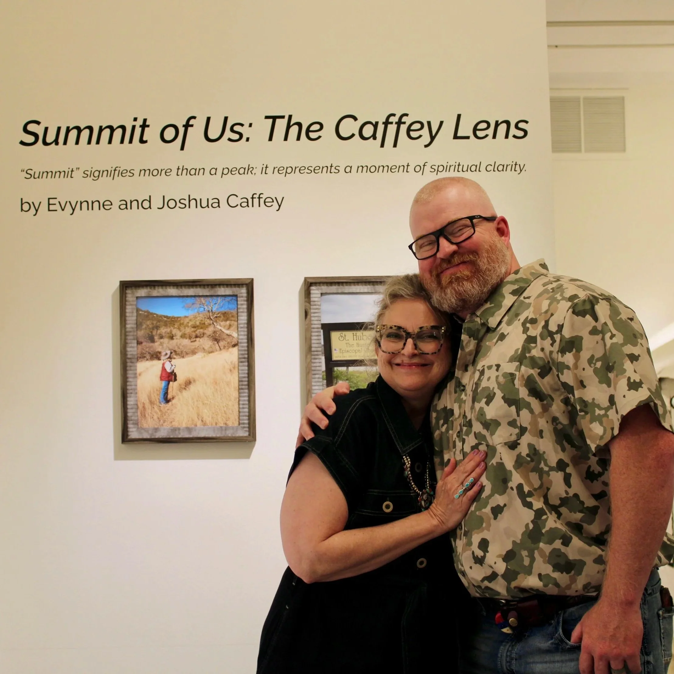 Jeffie Brewer and Joe Barrington at Outliers exhibition opening.