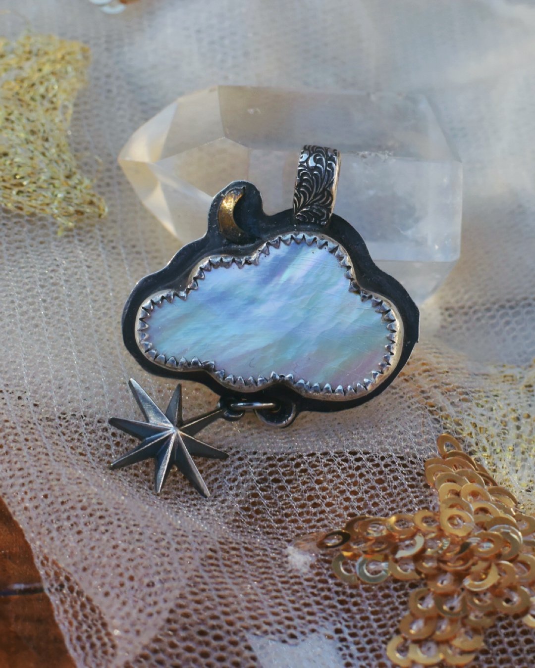 Mother of Pearl Cloud Pendant