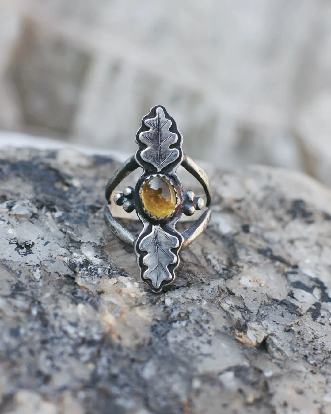 Tourmaline & Oak Guardian Ring