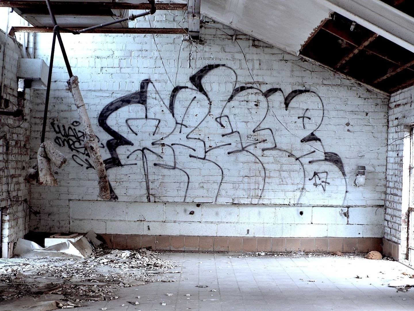 Graffiti in abandoned building