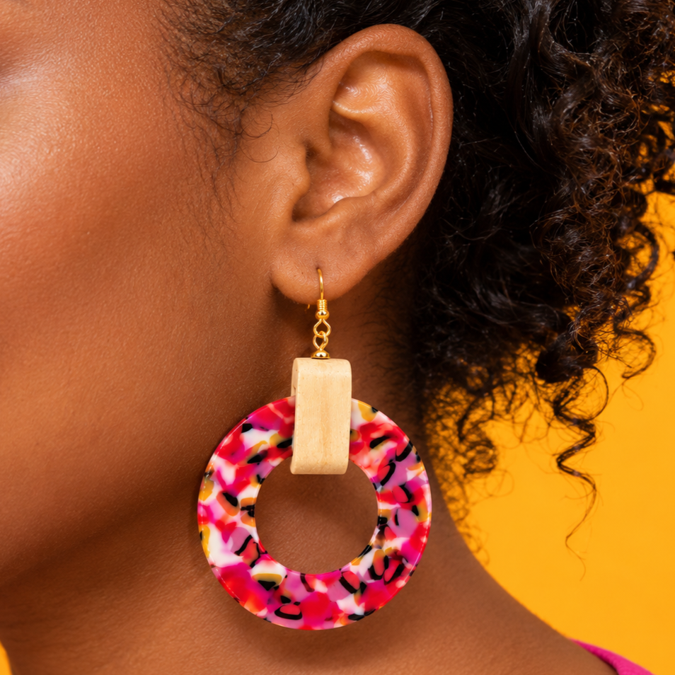 Full Circle Color Splash Earrings